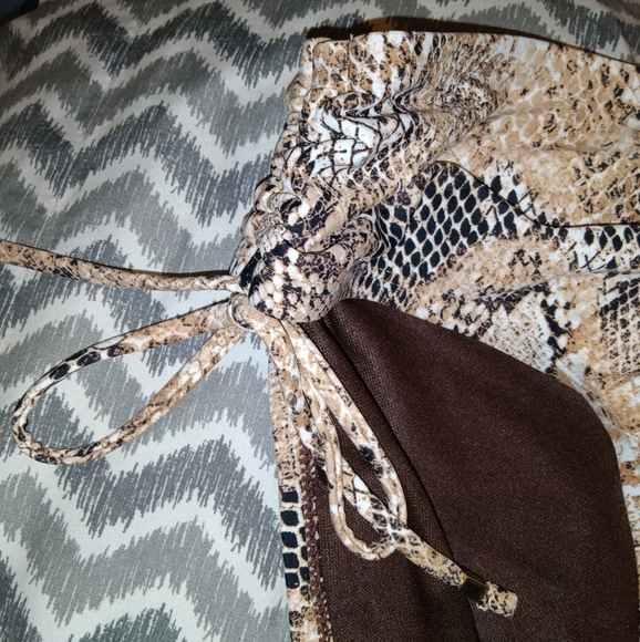 NWOT Snake Skin Time And Tru Bikini Bottoms XL - Picture 3 of 6